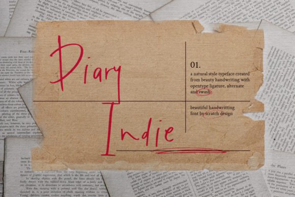 Diary Indie: A Handwritten Typeface for Editorial Design