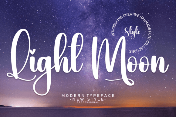 Light Moon: A Script Font for Creative Expression