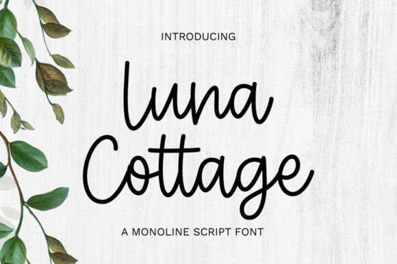 Luna Cottage: The Elegant Script Font for Small Business Branding