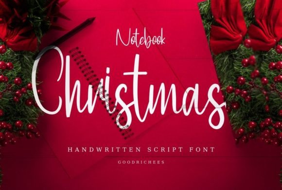 Notebook Christmas Font Review: A Delicate Script for Branding