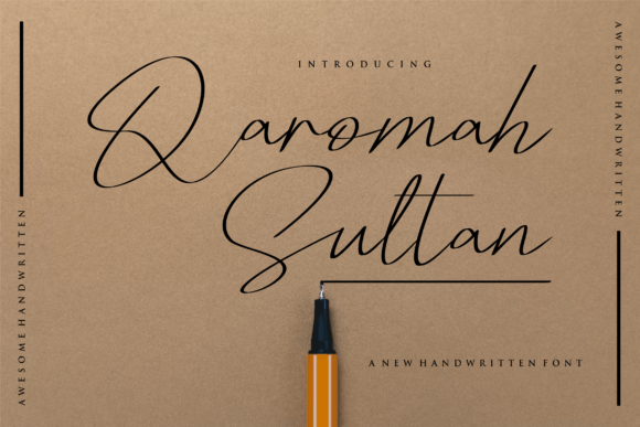 Qaromahsultan: A Modern Script Typeface for Bold Branding