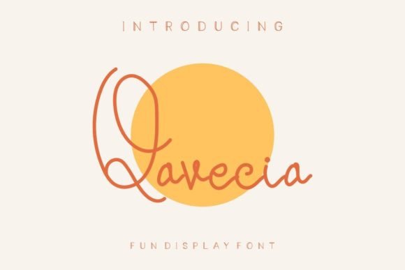 Qavecia: A Quirky Handwritten Font