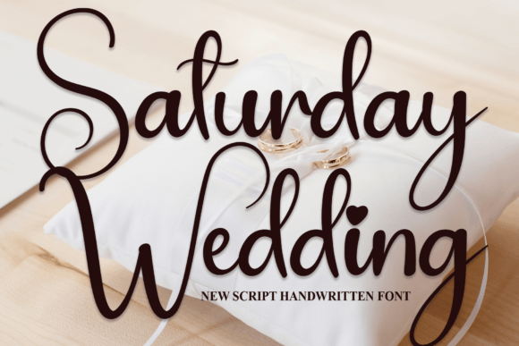 Saturday Wedding Font: Elegant Script for Digital Marketing
