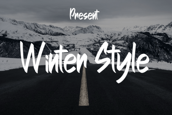 Winter Style Typeface: A Modern Script for Elegant Branding